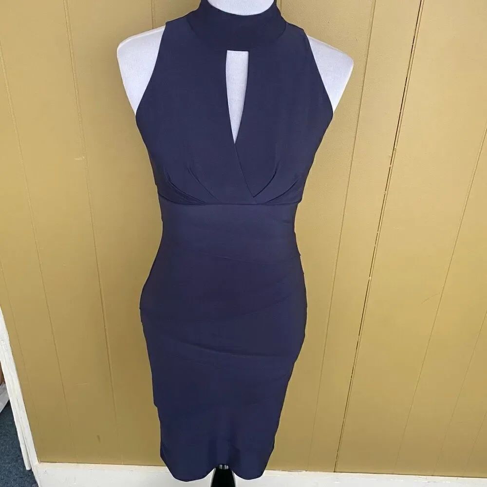 White House Black Market women 4 instantly slimming layered bodycon dress